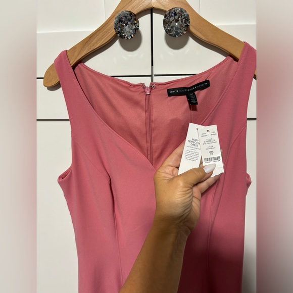 White House Black Market Flounce coral dress size 10 NWT’s - Picture 4 of 13